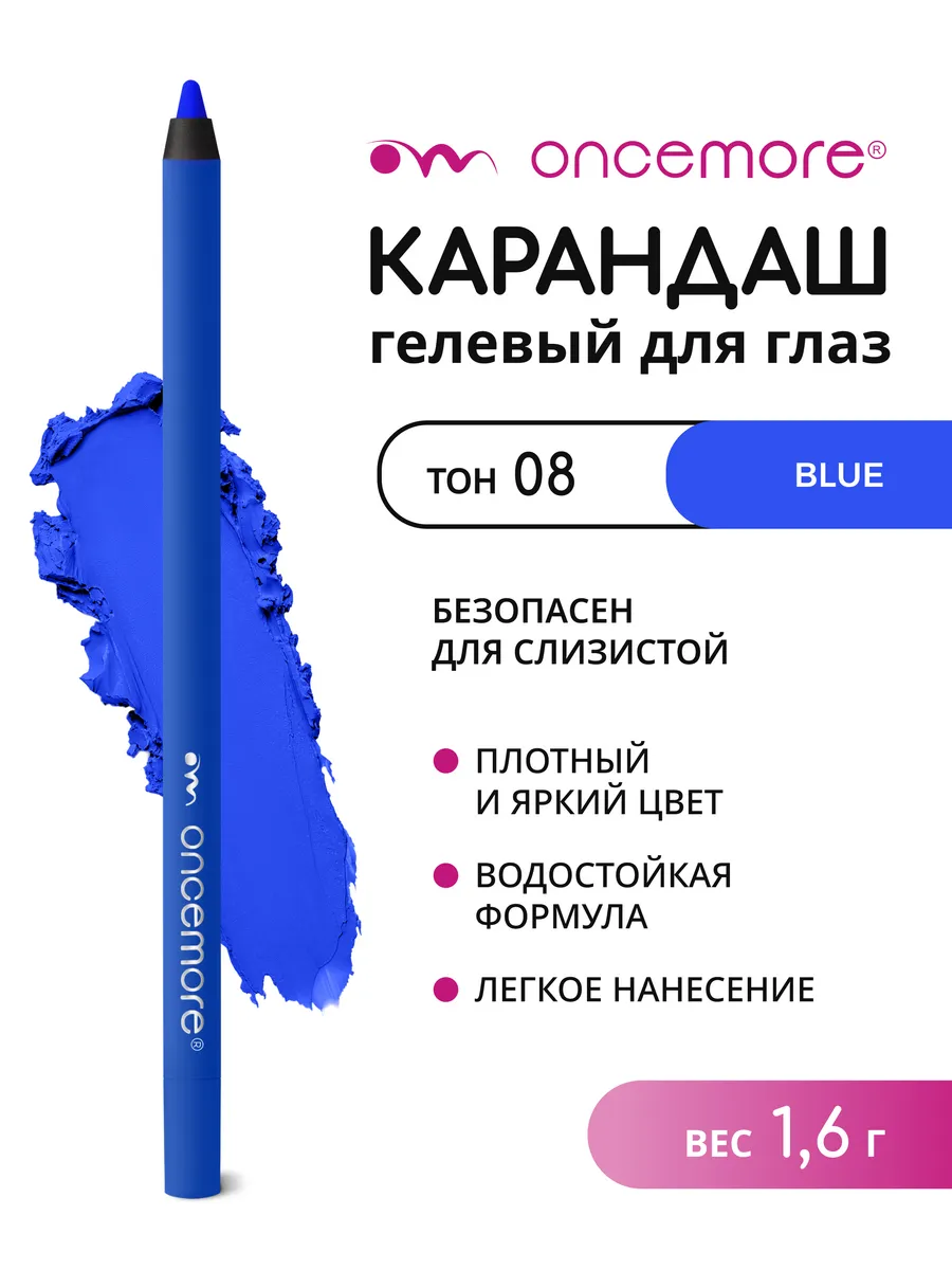 Карандаш для глаз гелевый синий
