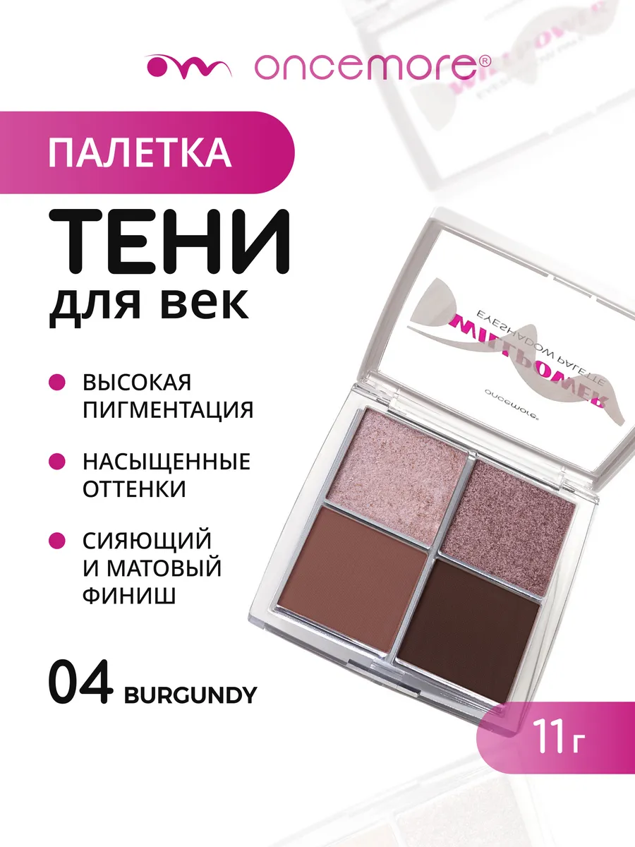 Палетка теней для век Willpower тон 04