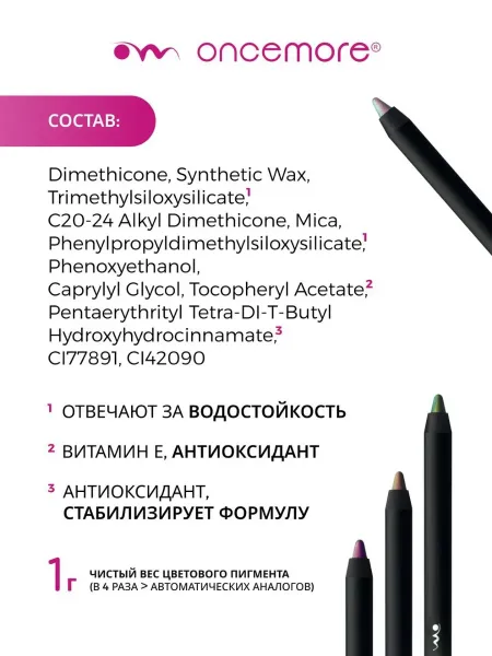 Карандаш для глаз хамелеон гелевый тон 01