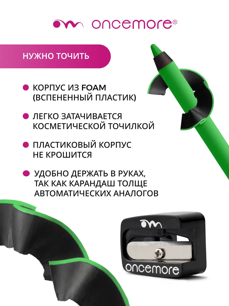 Карандаш для глаз гелевый мятно-зеленый