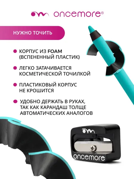 Карандаш для глаз гелевый бирюзовый