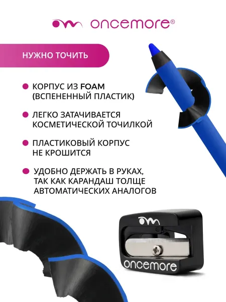 Карандаш для глаз гелевый синий