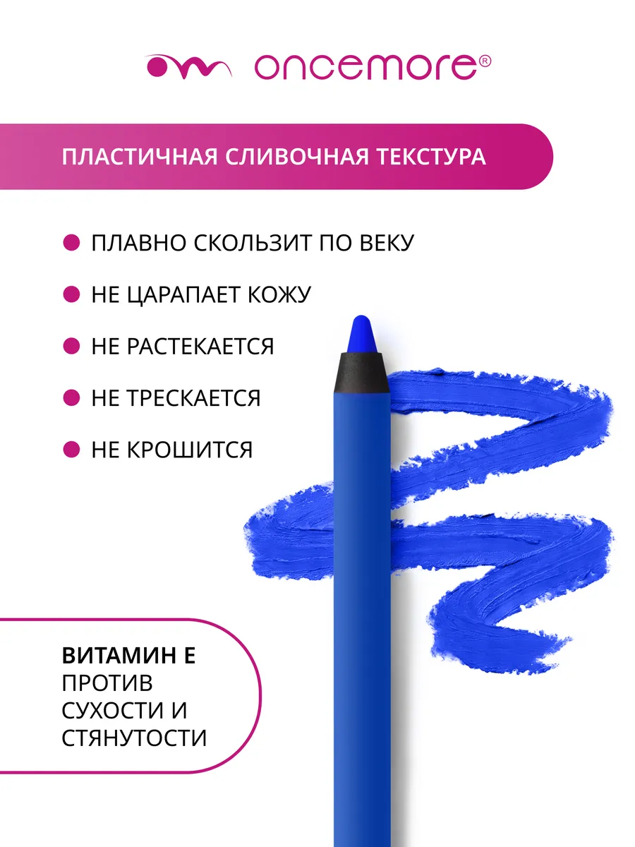 Карандаш для глаз гелевый синий