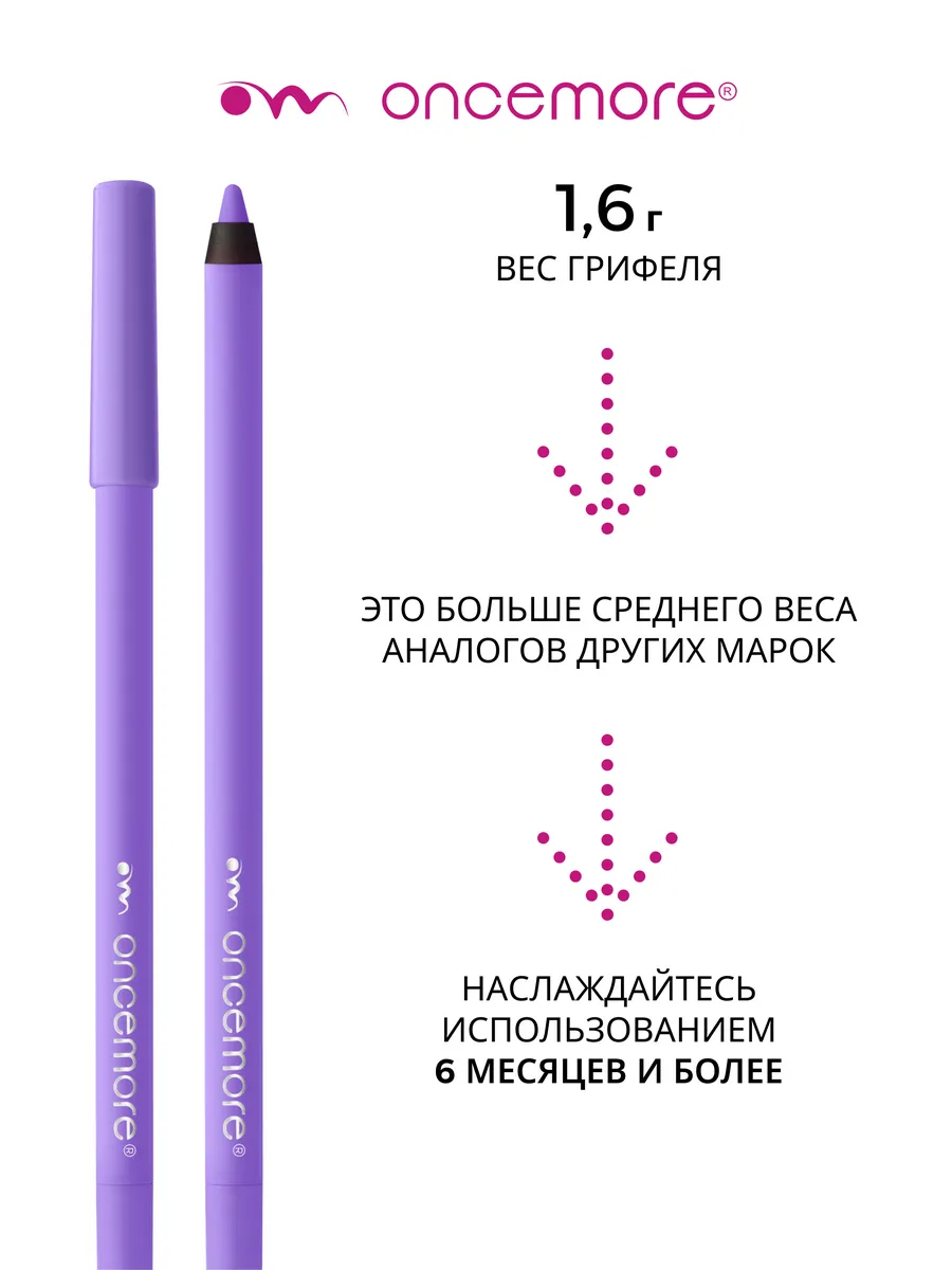 Карандаш для глаз гелевый лавандовый