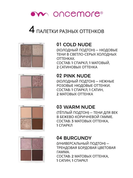 Палетка теней для век Willpower тон 03
