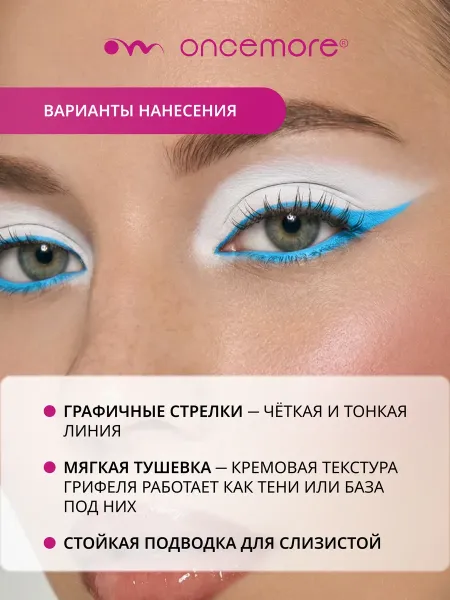 Карандаш для глаз гелевый голубой