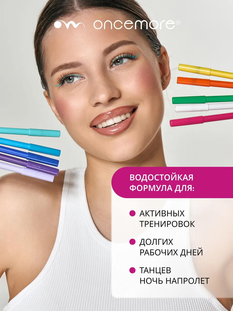 Карандаш для глаз гелевый голубой